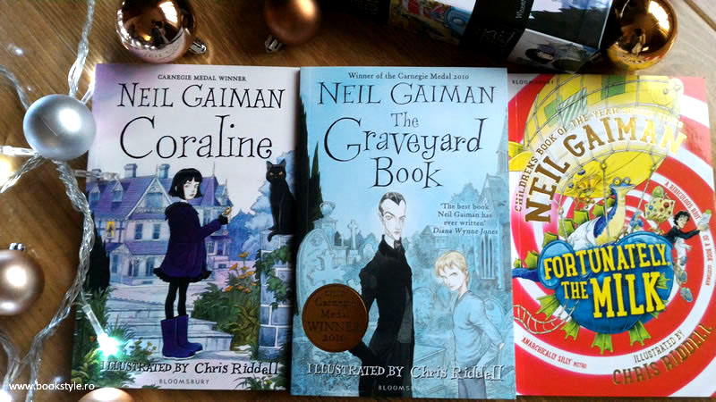 Fortunately the milk | The Graveyard Book | Coraline - Neil Gaiman - Children book boxset - Illustrated book by Chris Riddell