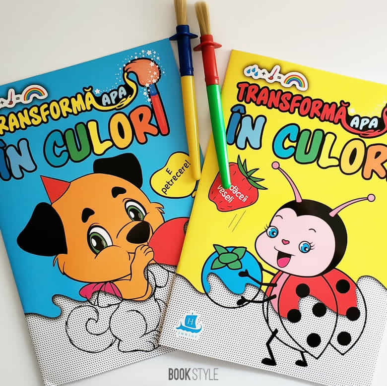 Carte de colorat pentru copii magica: Transforma apa in culori - Editura Humanitas Junior