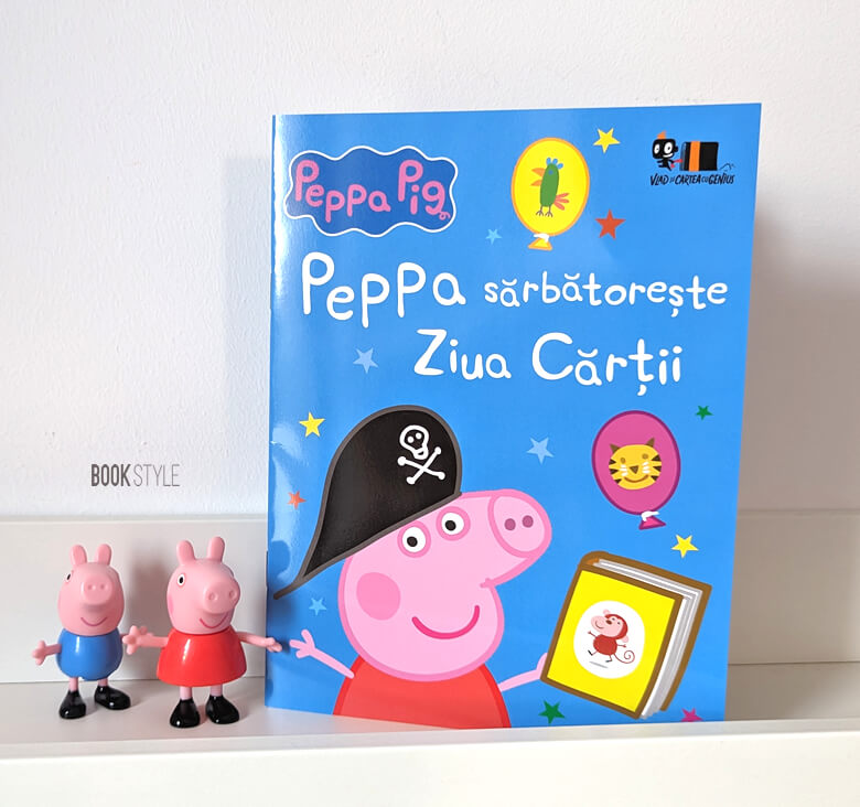 Peppa sărbătorește Ziua Cărții, de Neville Astley și Mark Baker - Seria de cărți Peppa Pig - Editura Vlad și Cartea cu Genius