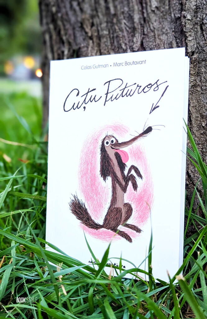 Cuțu Puturos (Chien Pourri), de Colas Gutman, cu ilustrații de Marc Boutavant | Editura Frontiera, roman scurt ilustrat, carte cititori independenți, cititori începători, carte cu câini, lectură amuzantă, carte amuzantă copii, literatură franceză pentru copii, mic roman pentru copii